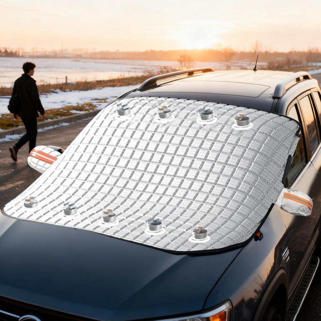 Car Windshield Cover 3 Layers Magnetic Waterproof Auto Accessories Winter Windshield Covers For Escape Cold Ice Frost Rain