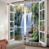 2Pcs Waterfall Curtain Waterfall Nestled In The National Park Panoramic Fresh Environment Suitable For Bedroom Bathroom Living