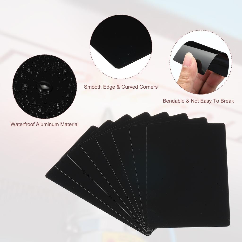 100/200/300 Pezzi Biglietti da Visita Metallici Vuoti Spessore 0,21 mm 3,4x2,1 Pollici Alluminio Incisione Laser Stampabile Biglietto Nome per Fai da Te Personalizzato