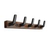 No-Drill Back-of-Door Black Walnut Wood Clothes Hanger Hook
