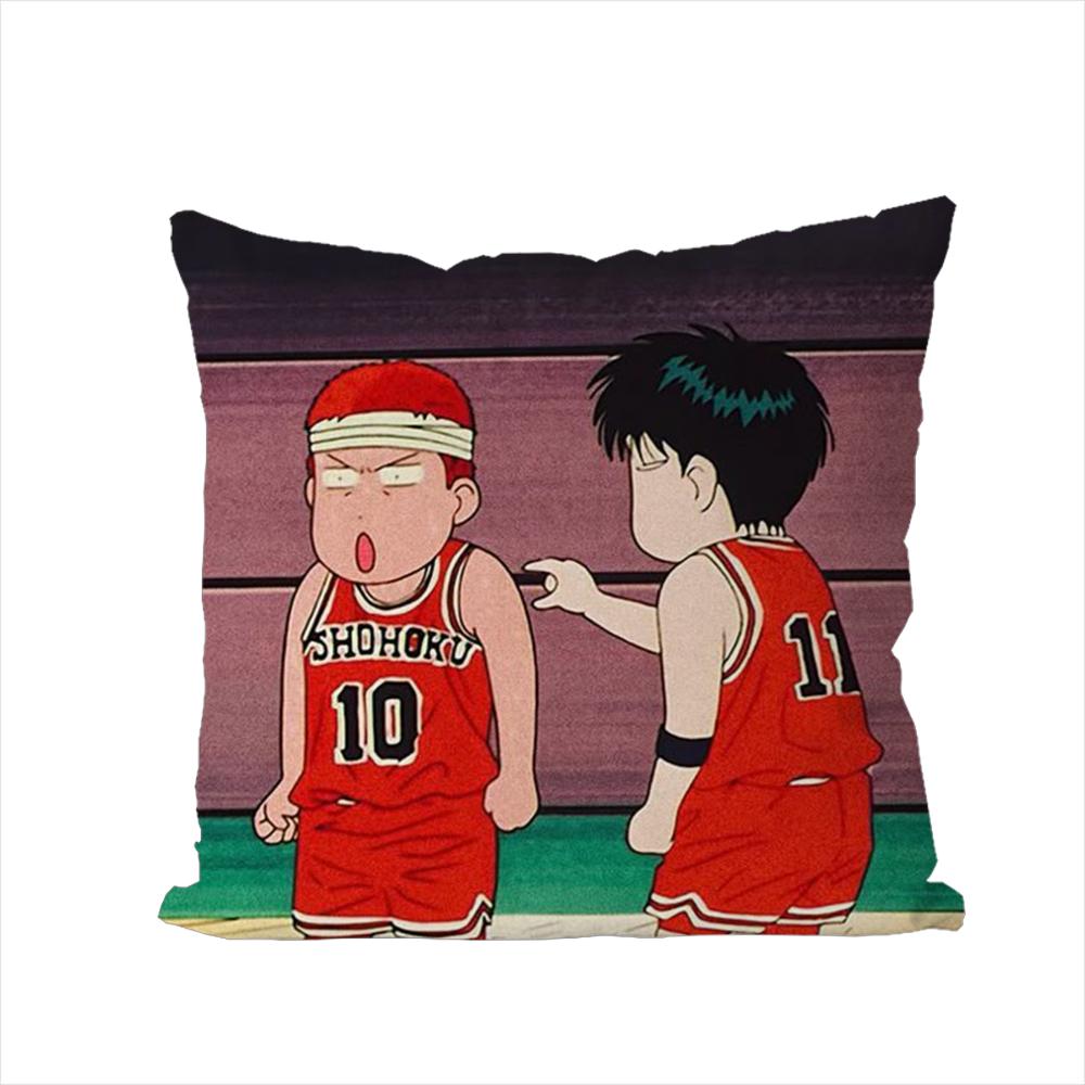 Anime SSlam Dunks Pillow Case For Car Sofa Decorative Home Doublesided Print Plush Square Throw Pillow Cushion Cover