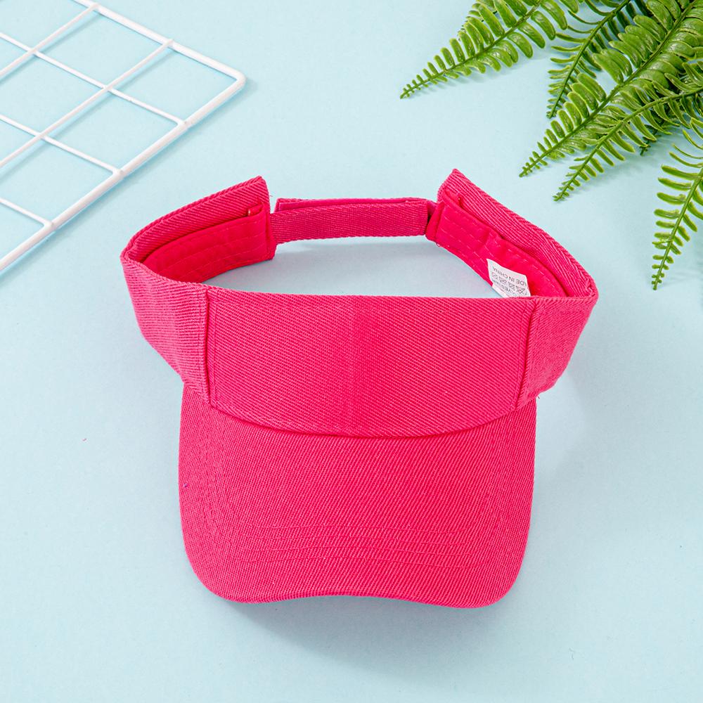Cotton Sun Visor Hat For Women Men - Adjustable Empty Top Baseball Cap For Sports, Running, Golf, Beach - Multiple Bright Colors