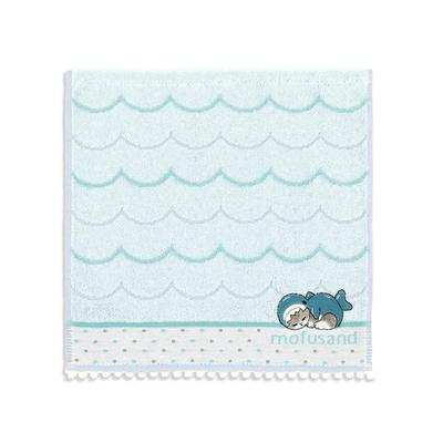 Towel Museum Mofusand Pom Pom Shark Nyan Towel Handkerchief Blue Cat Cute 25 X 25 Cm 43-0220080 Approx.