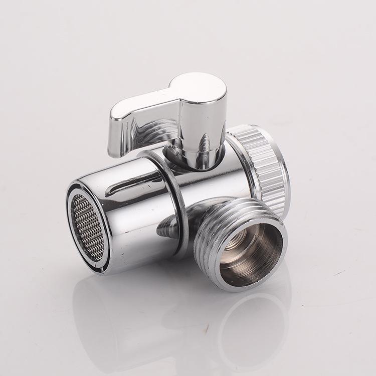 Alloy 4-point Single Cut Valve Diversion Switch, 4-point Water Divider, Conversion Faucet, Water Inlet Accessories