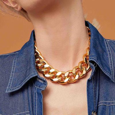 Unisex Thick Link Chain Short Necklace Hip Hop Party Club Statement Jewelry Gift