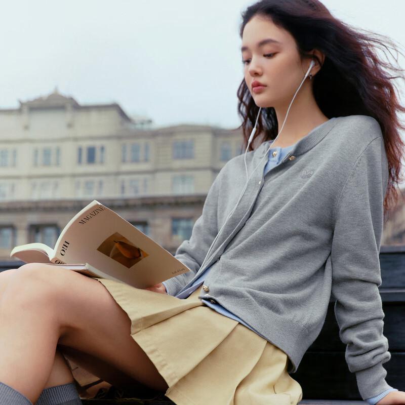 Ledin Women's Heart Pattern Knit Cardigan