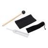 528Hz Tuning Fork Metal Solids Wood with Soft Bag Cleaning Cloth for Reducing Stress Meditation