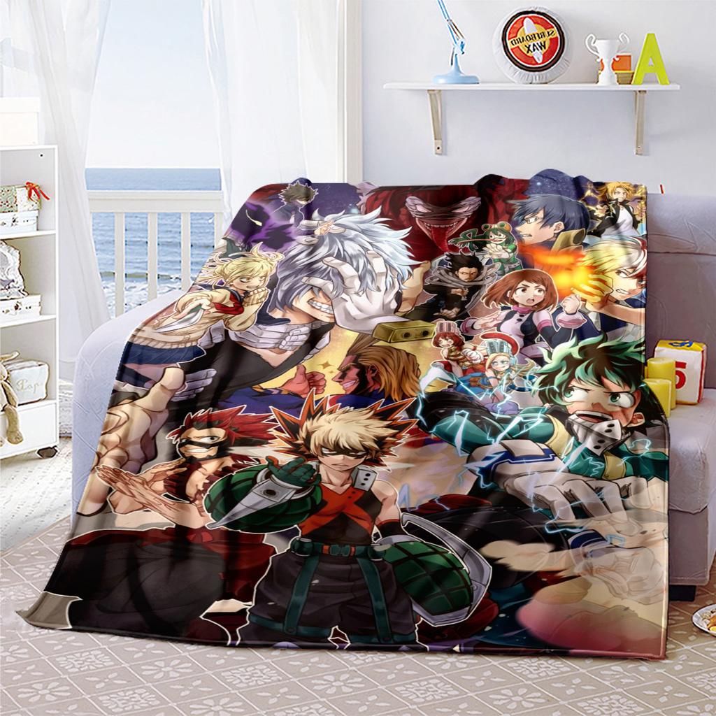 Hero Academia Anime Blanket Soft Comfortable All Seasons Suitable Sofa Office Nap Travel Festive Gift