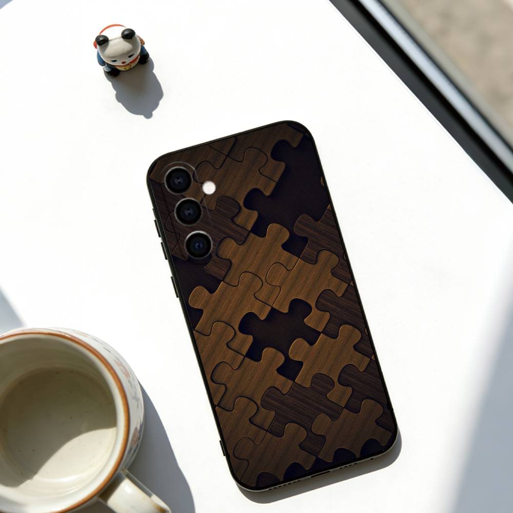 Puzzle Piece Phone Case For Samsung Galaxy A73,A72,A71,A70,A53,A52,A51,Others Soft Black Cover