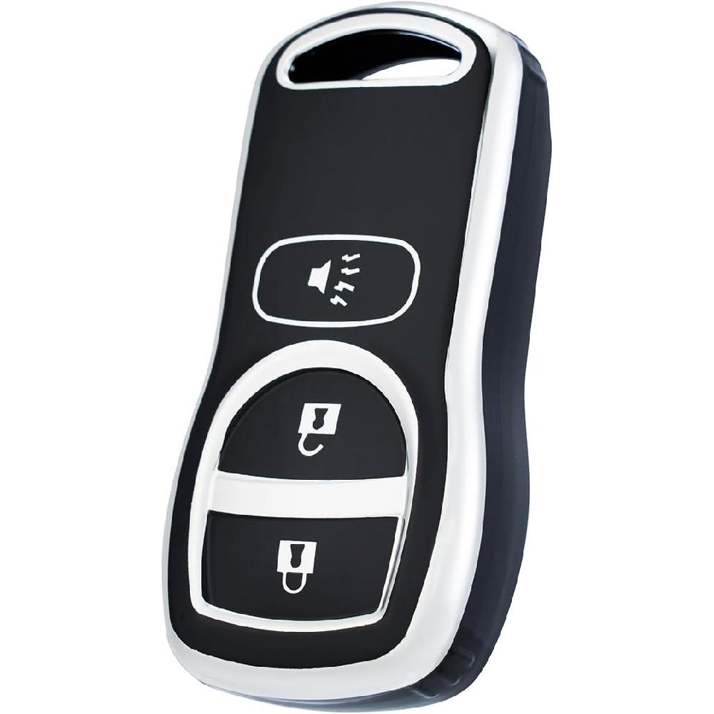 Key Fob Cover for Nissan,Soft TPU Car Key Cover Compatible with Nissan Altima Armada Quest Frontier Titan Versa Xterra Pathfinder Maxima Murano NV200