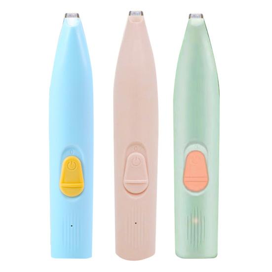 Zastřihovač psích tlapek s LED světlem Nízkohlučný zastřihovač chloupků na tlapkách koček Elektrický strojek na úpravu srsti domácích mazlíčků pro psy kočky Stříhání chloupků na tlapkách Bezpečnost