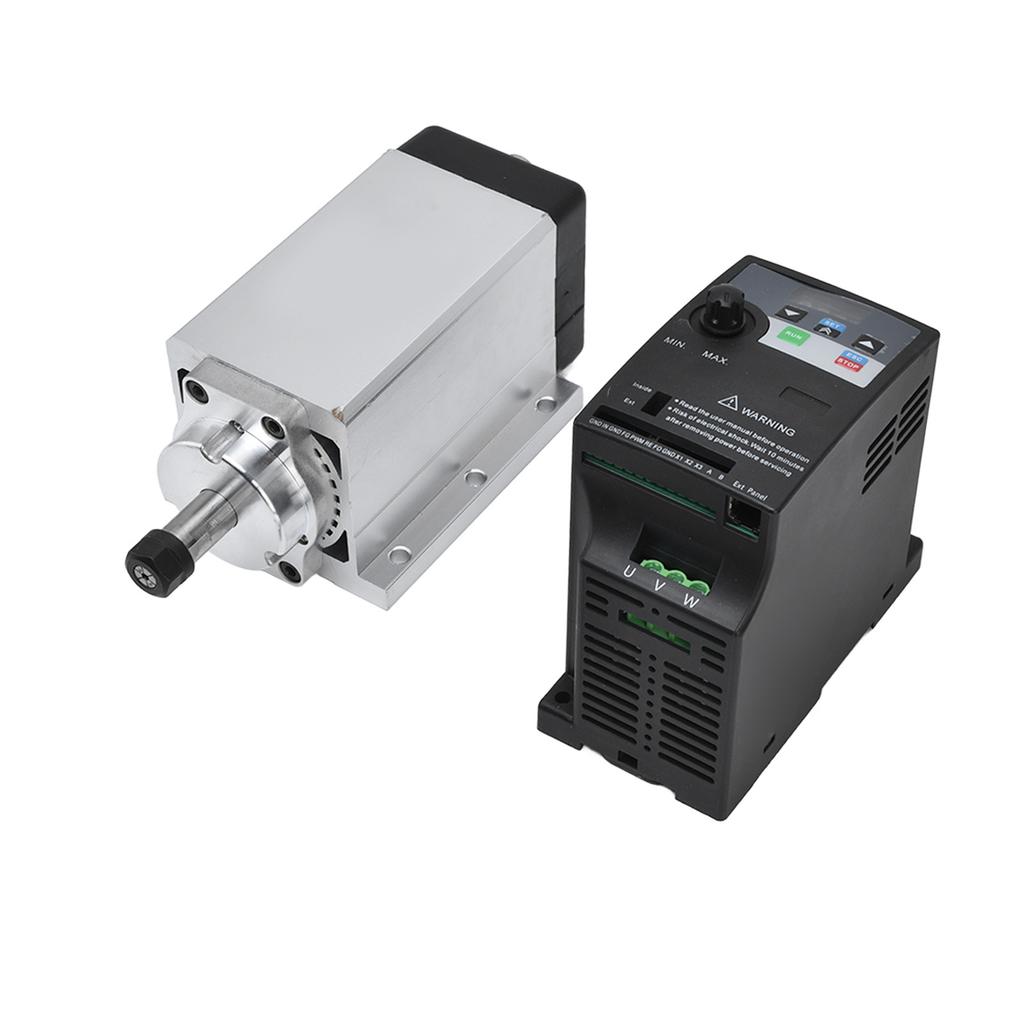 Luftgekühlter Spindelmotor-Kit 0,55 Nm 700 W Bürstenloser Motor und 600 W Antriebsinverter ER11A Spannzange AC 110V