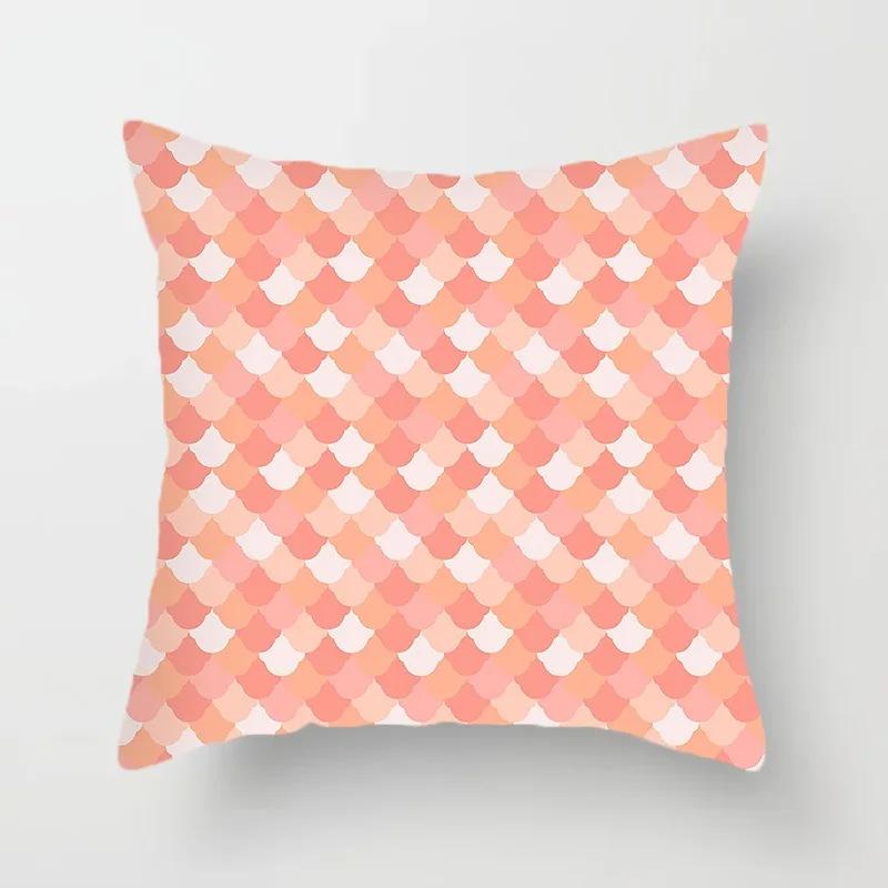 Geometryczna Prosta Różowa Poszewka na Poduszkę Biuro Sofa Poszewka na Poduszkę Luksusowy Wystrój Domu Poszewka na Poduszkę