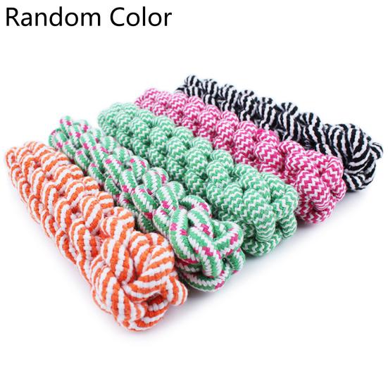 

Хлопковая веревка плетеная планка щенок собака жевательная прорезывание зубов узел чистка зубов игрушка для игры