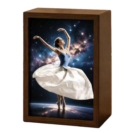 Scatola Portatovaglioli in Legno di Noce, con Disegno Artistico di Gonna da Ballerina di Balletto, Portasciugamani di Carta Multiuso per Arredamento Casa Ingresso Tavolo da Pranzo