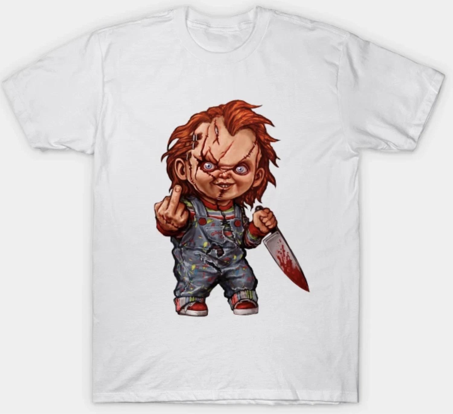 

Chucky Short Sleeve T shirt White Sizes S-3XL Horror Scary Movie S