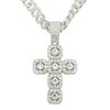 Fashion Men Hip Hop Square Cross Pendant Necklace with 13mm Cuban Chain Religious Faith HipHop Iced Out Bling Necklaces Jewelry