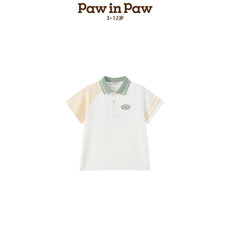 

Мальчишеская футболка-поло PawinPaw 2025 S/S с цветовыми блоками 120