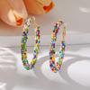 Colorful Seed Bead Hoop Earrings: Unique and Stylish European-American Design