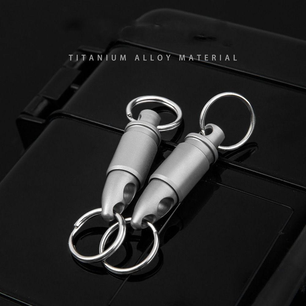 360° Rotatable Titanium Alloy Keychain Portable Keyring Keychain Accessories  Outdoor Small Tool