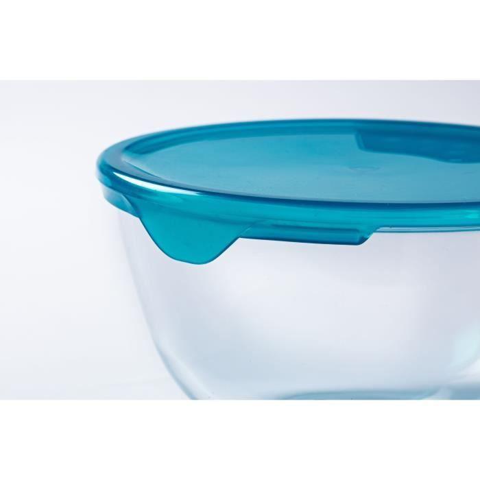 Lot de 5 jattes avec couvercle - PYREX - 1x 0,5L + 2x 1L + 2x 2L