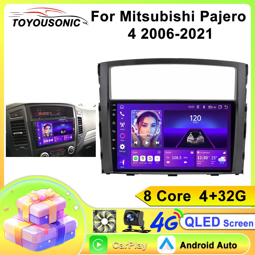 TOYOUSONIC 2 Din Android13 For Mitsubishi Pajero 4 2006-2021 Car Radio Multimedia Player GPS Navigation Autoradio Carplay Head Unit