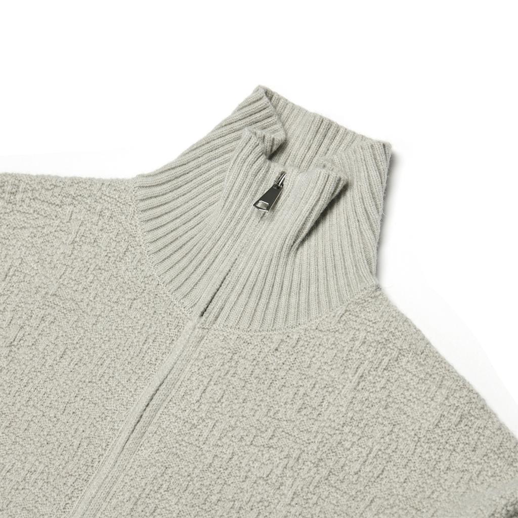 Starryeyed Boucle Two-Way Zip-Up Knit (Gray)