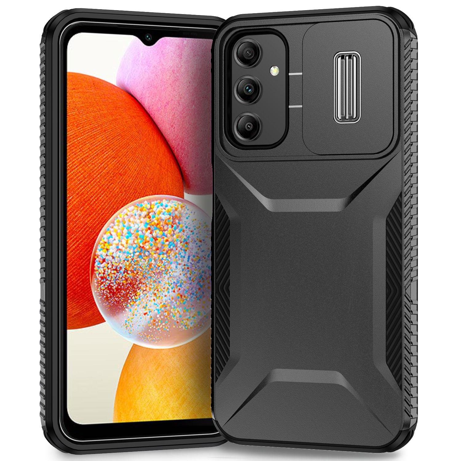 

For Samsung Galaxy A14 5G Case Shockproof TPU+PC Phone Cover with Camera Lid E