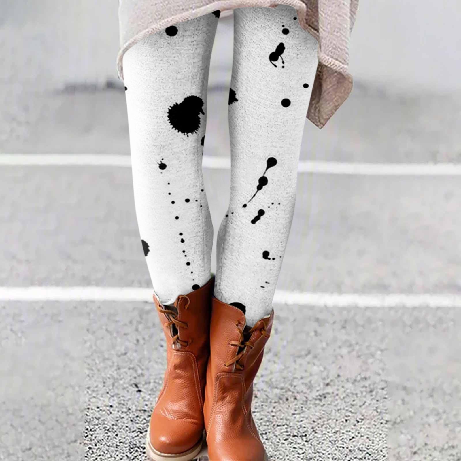 

Женские брюки с принтом, эластичные, мягкие, хлопковые леггинсы, повседневная домашняя пижама L белый