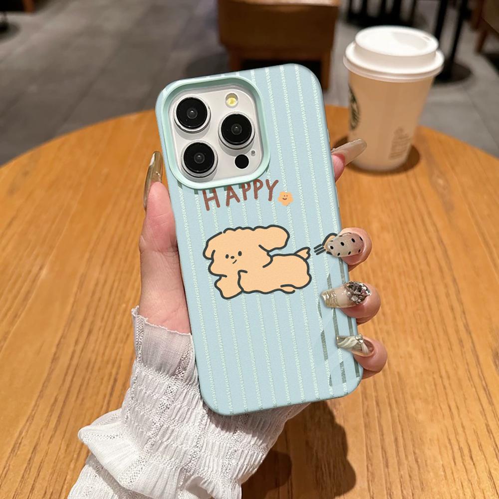 Anti Slip Shockproof Phone Case For Samsung S23 Ultra S24 Ultra S25 Ultra S24 Fe A53 A54 A55 A56 Soft Blue Striped Puppy Cover