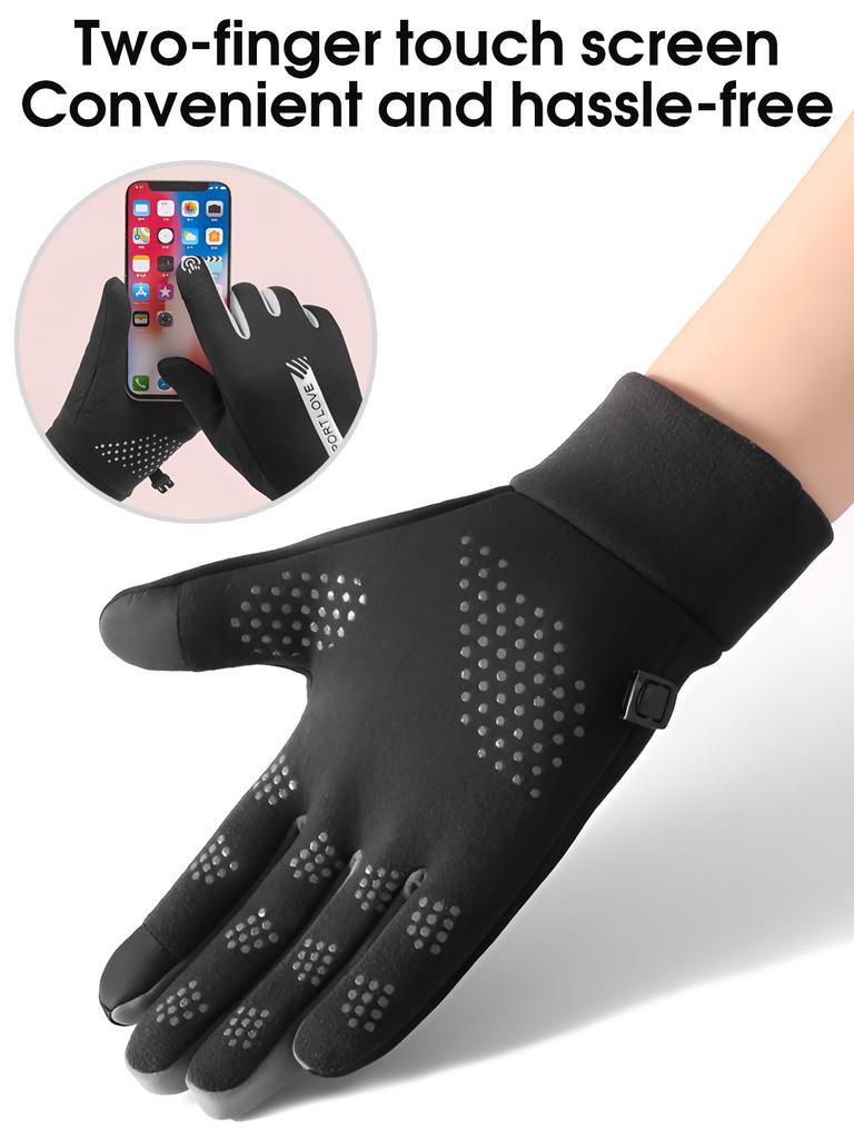 Autumn/Winter Outdoor Cycling Gloves-Fitness & Running Gloves, Warm, Touchscreen-Resistant, Waterproof, Motorcycle Gloves