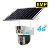 8MP 4K Wireless Solar 4G Sim Outdoor Dual Lens Wifi IP Camera PIR Night Vision V380 Pro CCTV Security Protection Monitor