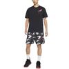 Men's Air Jordan 1 Pocket Shoes Embroidered Round Neck Short Sleeve Black T-Shirt DO1928-010