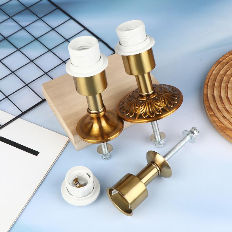 New 1PCS Iron Metal Desk Lamp Holder Fixed Base E27 Screw Lamp Mouth DIY Lighting Accessories