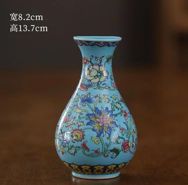 Enamel Color Wall Hanging Flower Vase That Can Stand or Hang Bottle Plant Pot Ceramic Home Room Decorating Interior Accessories