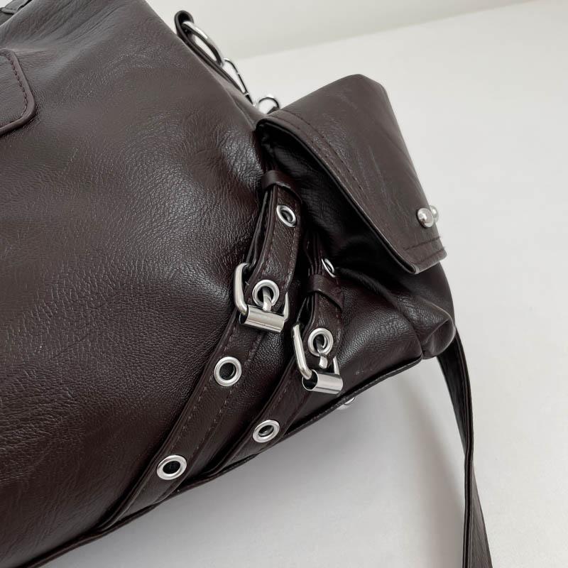 Leather Tote Bag Women's Fashion Shoulder Bag with Front Zip Pocket and Adjustable Crossbody Strap