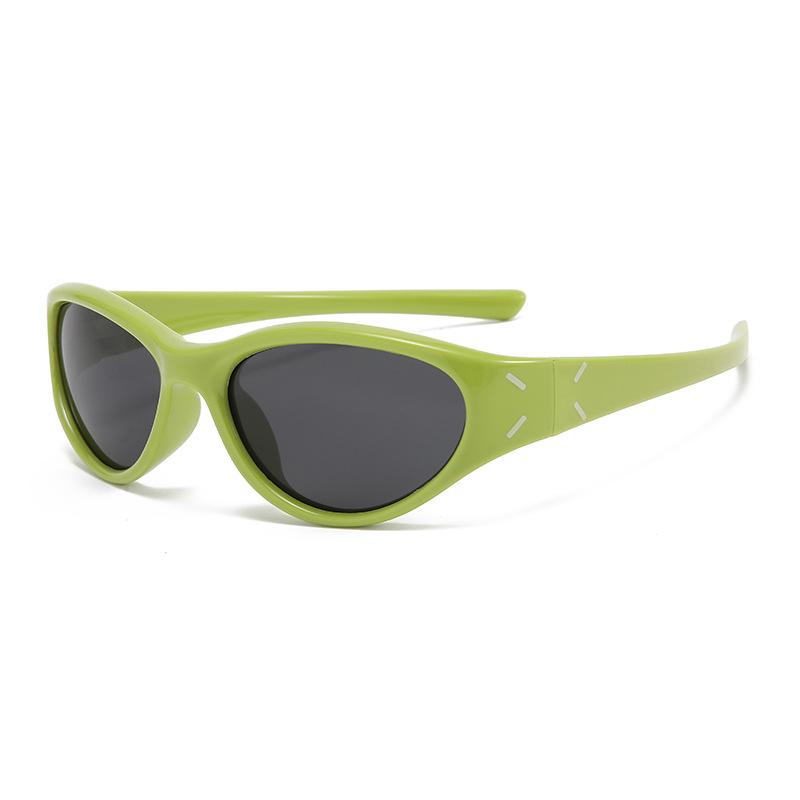 New Fashion Cat-eye Children s Glasses Outdoor Sunshade Anti-ultraviolet Silicone Children s Sunglasses 23089