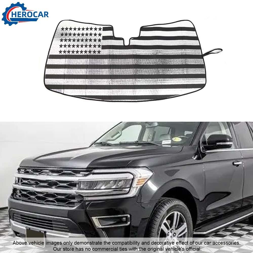 Windshield Sunshade Sun Visor Anti-Heat&UV Cover For Ford Expedition 20+ US Flag