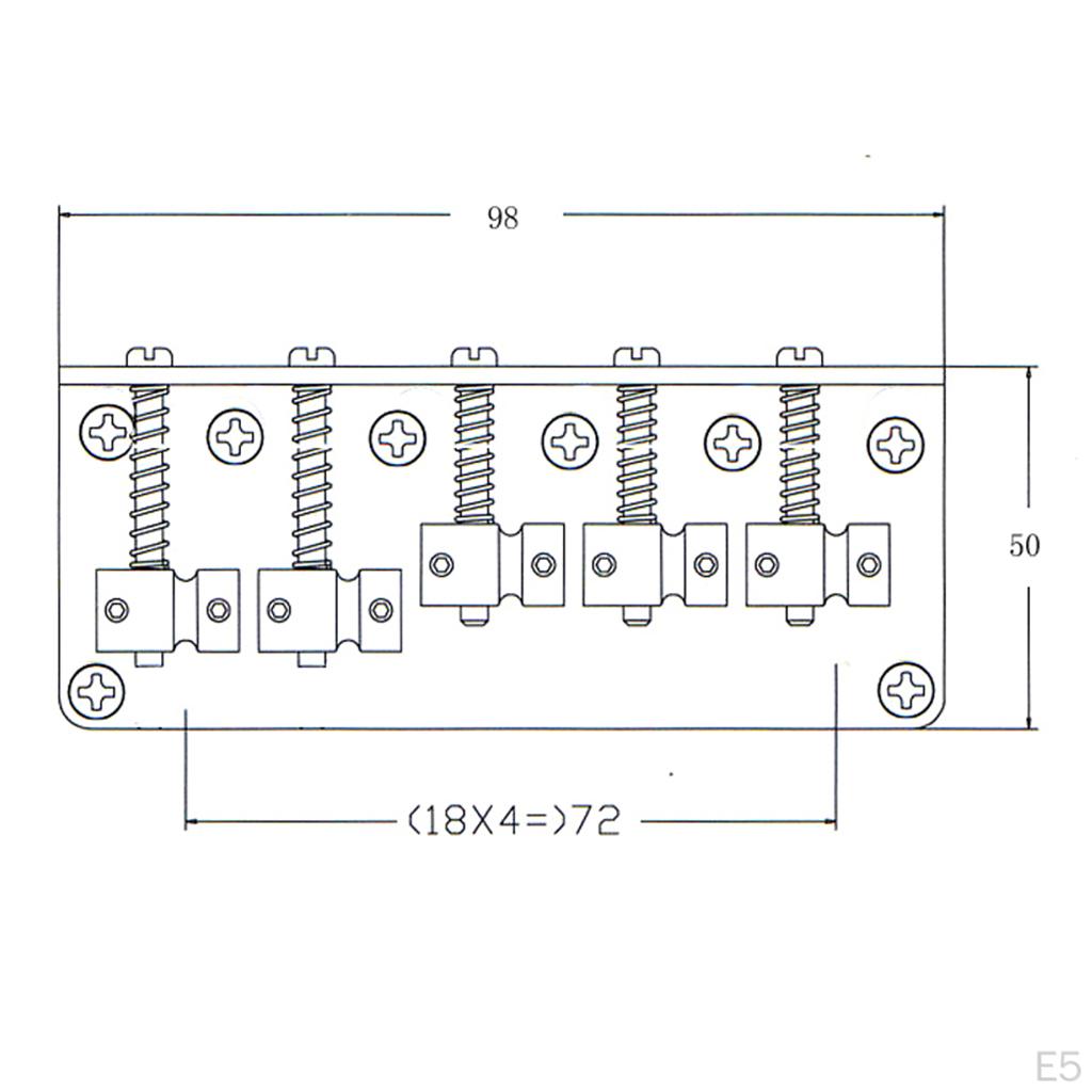 5 siodełek rolkowych mostek strunowy do elektrycznego basu części zamienne