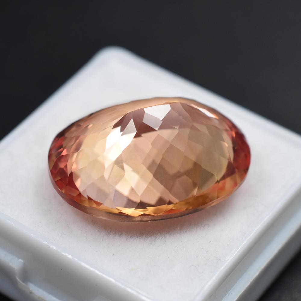 Natural Padparadscha Sapphire 23 Ct Oval Stunning Certified Loose Gemstone