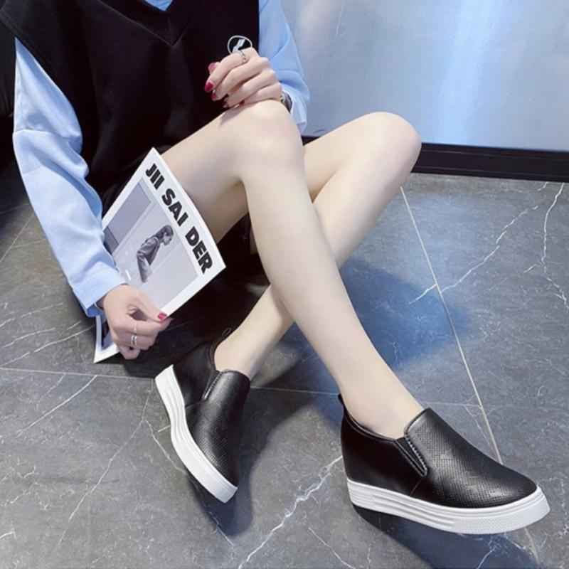 Fashion 2025 women's spring shoes Heel New Lady Casual Women Sneakers Leisure Platform Wedge Height Increasing Zapatos De Mujer