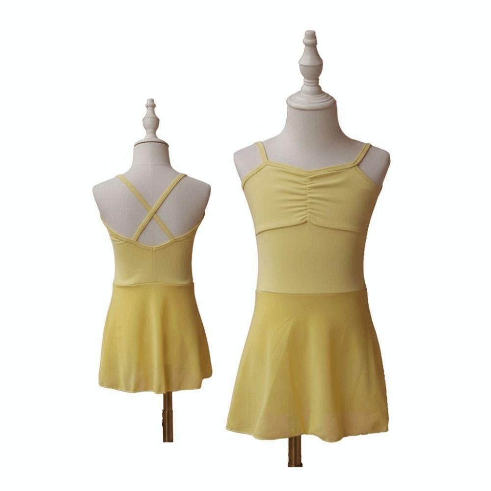 Chiffon Skirt Ballet Leotard Sleeveless Design Dance Leotard  Gymnastics Practice