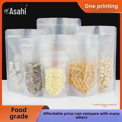 Pungă Ziplock groasă, transparentă, mată, pentru ambalarea fructelor uscate și a ceaiului