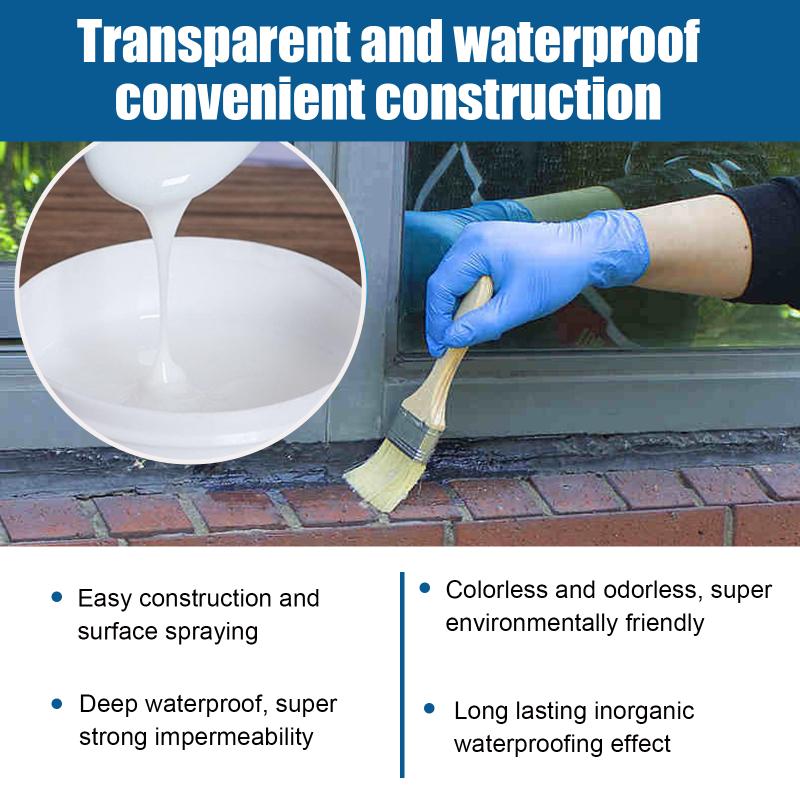 Transparent Waterproof Coating for Roofs Easy Apply Leak Proof Sealing Solution for Bathroom and Balcony