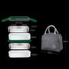 304 Stainless Steel Lunch Box with Thermal Bag Double Compartment Bento Box Microwave Oven School Office Food Storage Containers