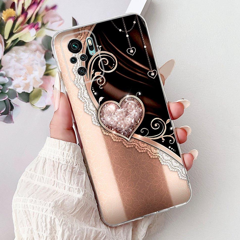 Nice Patterned Case for Xiaomi Redmi Note 10S Cover Silicone Soft TPU Protector Shell for Redmi Note 10 10S Cases Fundas Coque