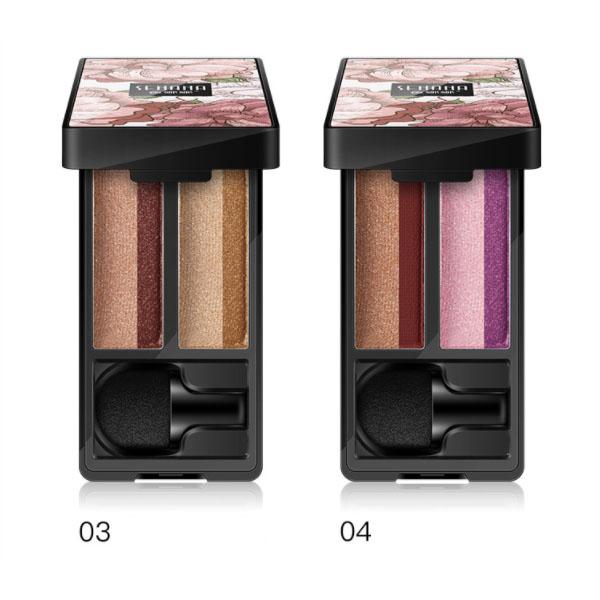 SENANA Palette de fards à paupières dégradé imperméable et résistant à la transpiration, sans bavures, facile à colorer, sans poudre, longue durée, quatre couleurs