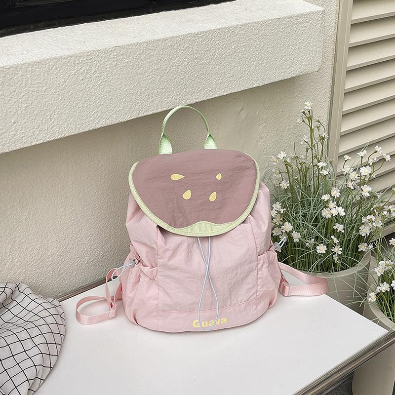 2026 New Style Girls  Versatile Backpack Lightweight Nylon Patchwork School Bag Japanese-style Multi-pocket Small Backpacks