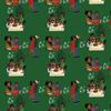 Home For The Holidays Black Santa Wrapping Paper,Fun Christmas Gift Wrapping Paper
