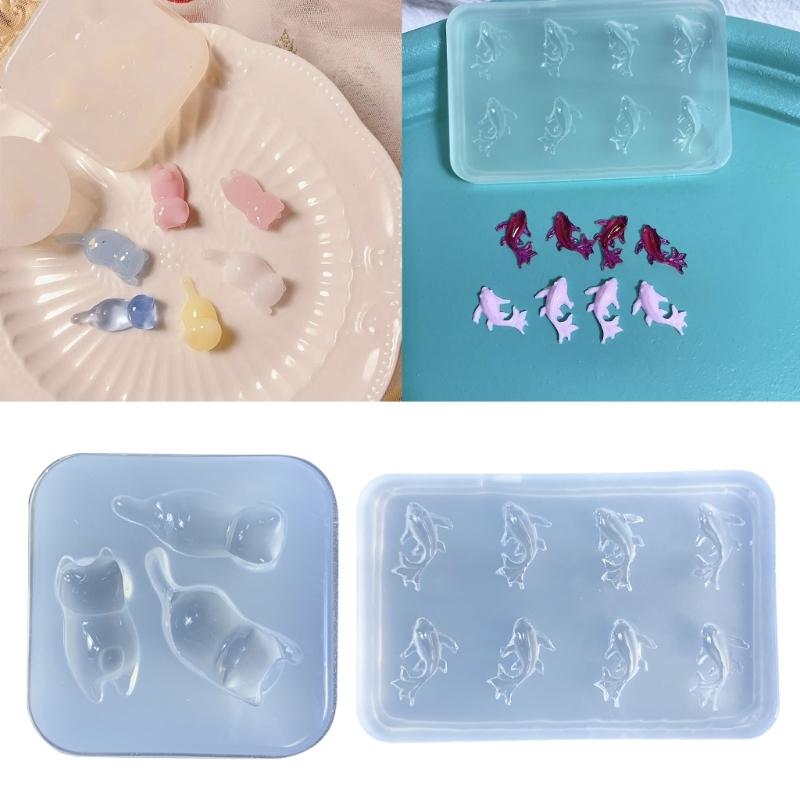 Unique Cat Shaped Decorations Mould Easy To Demould Silicone Ornaments Mold